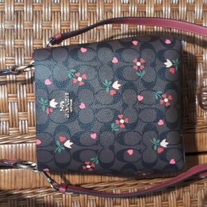 Coach Small Town Bucket Crossbody Bag, heart pattern C7975